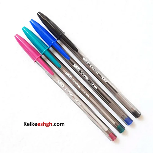 خودکار بیک کریستال لارج 1.6mm - بسته های 4 رنگ (کد 092)