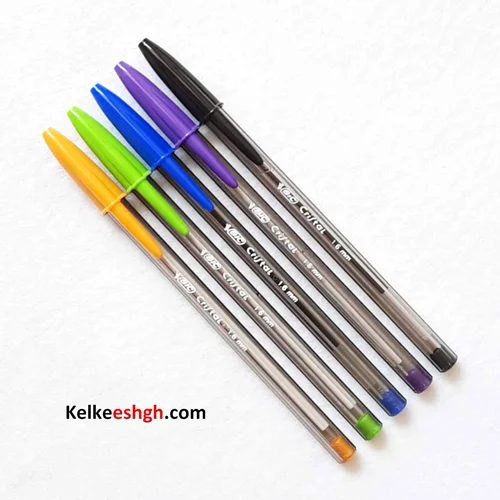 خودکار بیک کریستال لارج 1.6mm - بستههای 5 رنگ (کد 097)