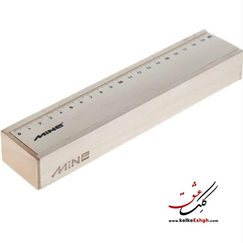 مدادرنگی 12 رنگ ماین مدل تیمبر طرح F جعبه چوبی به همراه تراش