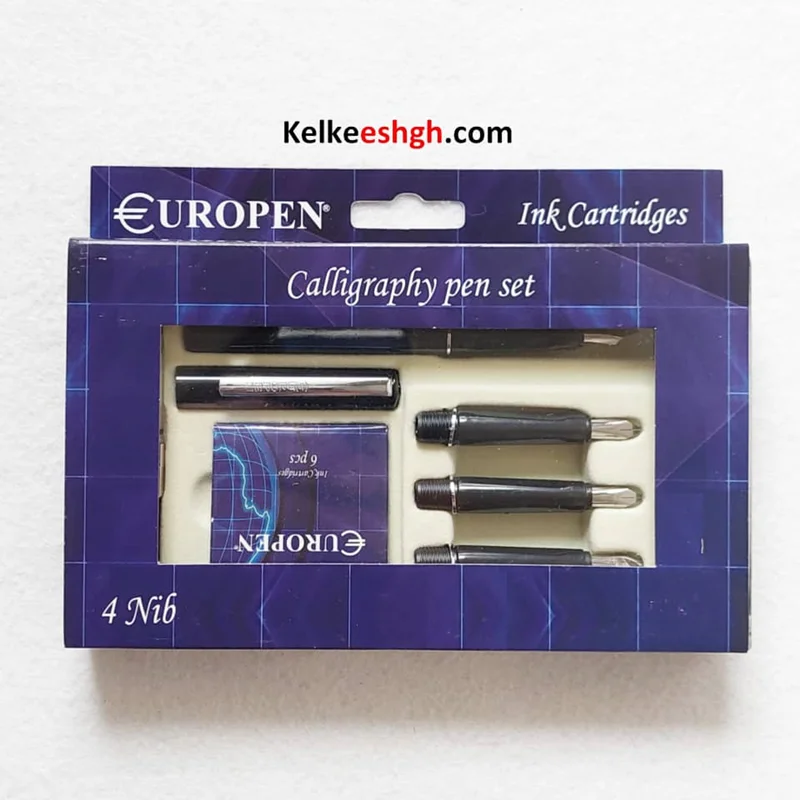 ست خودنویس خطاطی فارسی یوروپن به همراه 4 عدد نوک