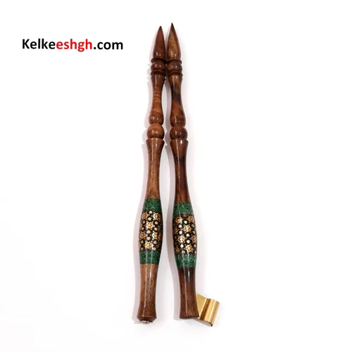 دسته قلم خاتم و مالاکیت سبز (کد 200)