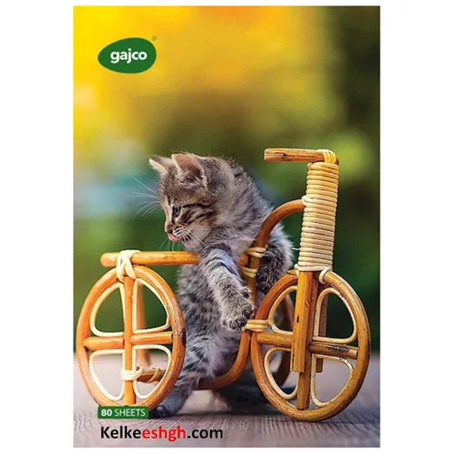 دفتر شکلاتی 80 برگ گاجکو طرح Cat Bike