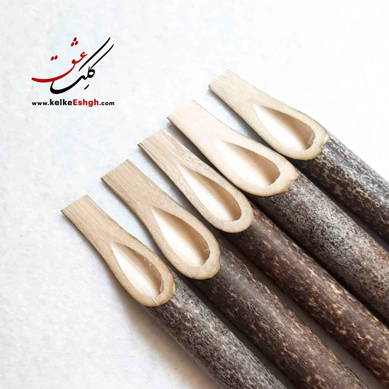 قلم نی بامبو خالدار قهوهای درجه یک (تراشیده)