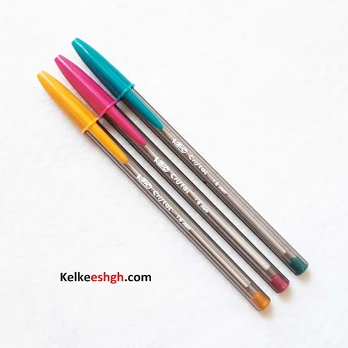 خودکار بیک کریستال لارج 1.6mm - بسته های ۳ رنگ خاص (کد 091)