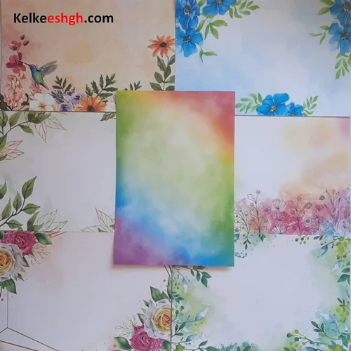 کاغذهای مخصوص خوشنویسی خودکاری - طرح گلهای رویایی