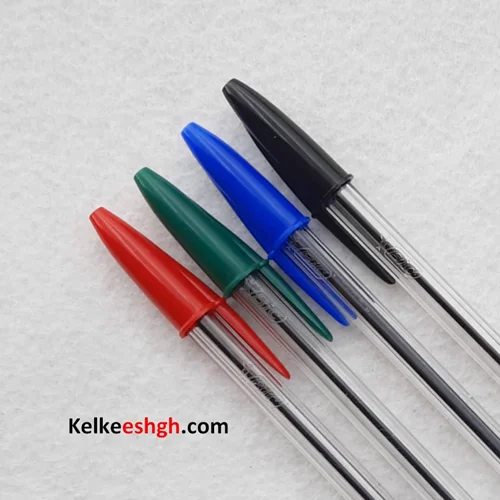 خودکار بیک کریستال 1mm بستههای 4 رنگ (کد 051)