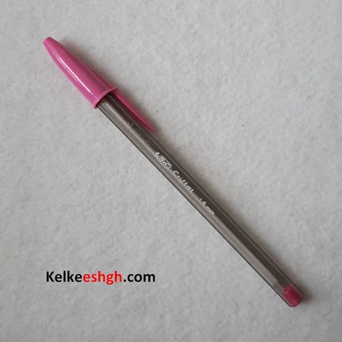 خودکار بیک کریستال لارج 1.6mm صورتی