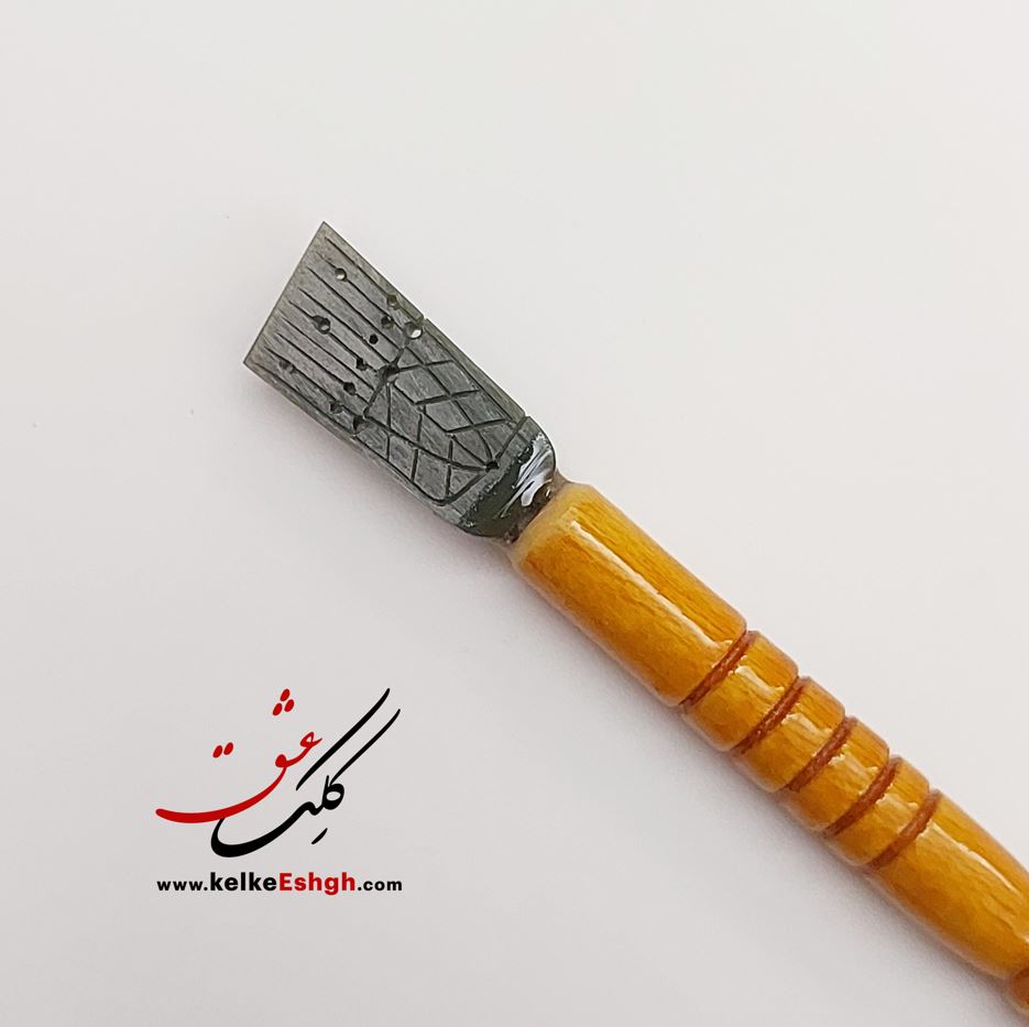 قلم پلیمری 16 میل پارویی نوک سبز رباط جزی - دسته قلم رنگ شده