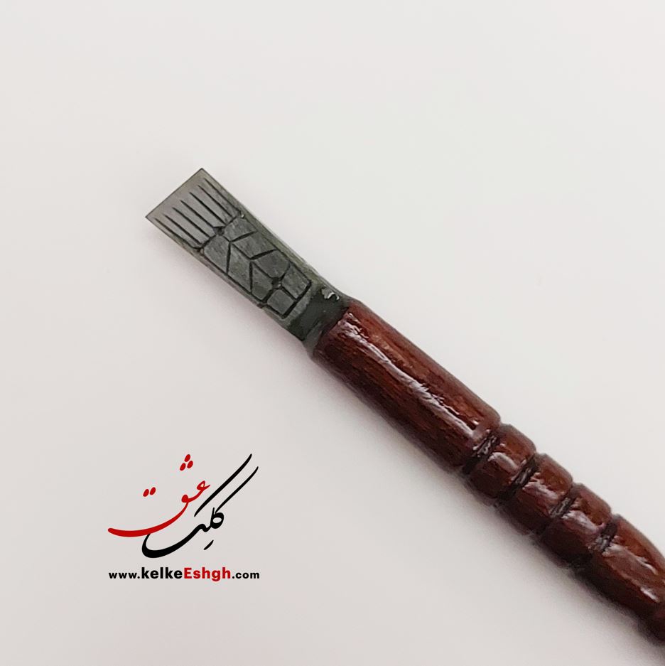 قلم پلیمری 12 میل پارویی نوک سبز رباط جزی - دسته قلم رنگ شده