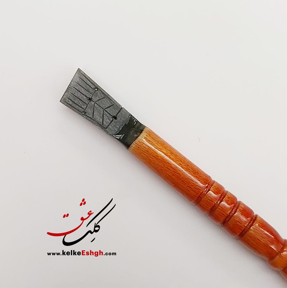 قلم پلیمری 15 میل پارویی نوک سبز رباط جزی - دسته قلم رنگ شده