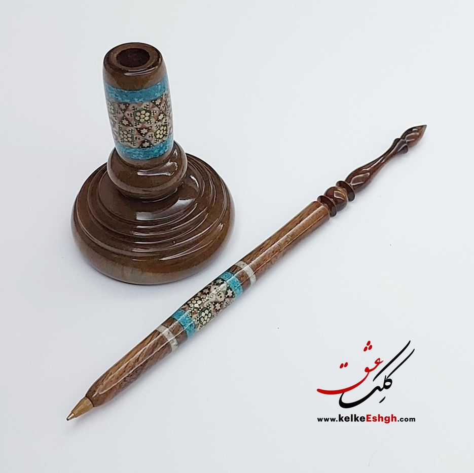 خودکار چوبی و استند خاتم و مالاکیت