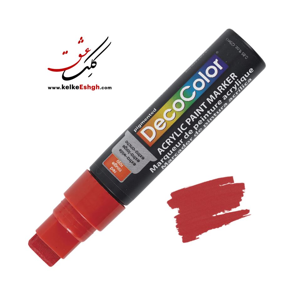 ماژیک اکریلیک دکوکالر جامبو (سرتخت ۱۵ میل) یوشیدا - قرمز