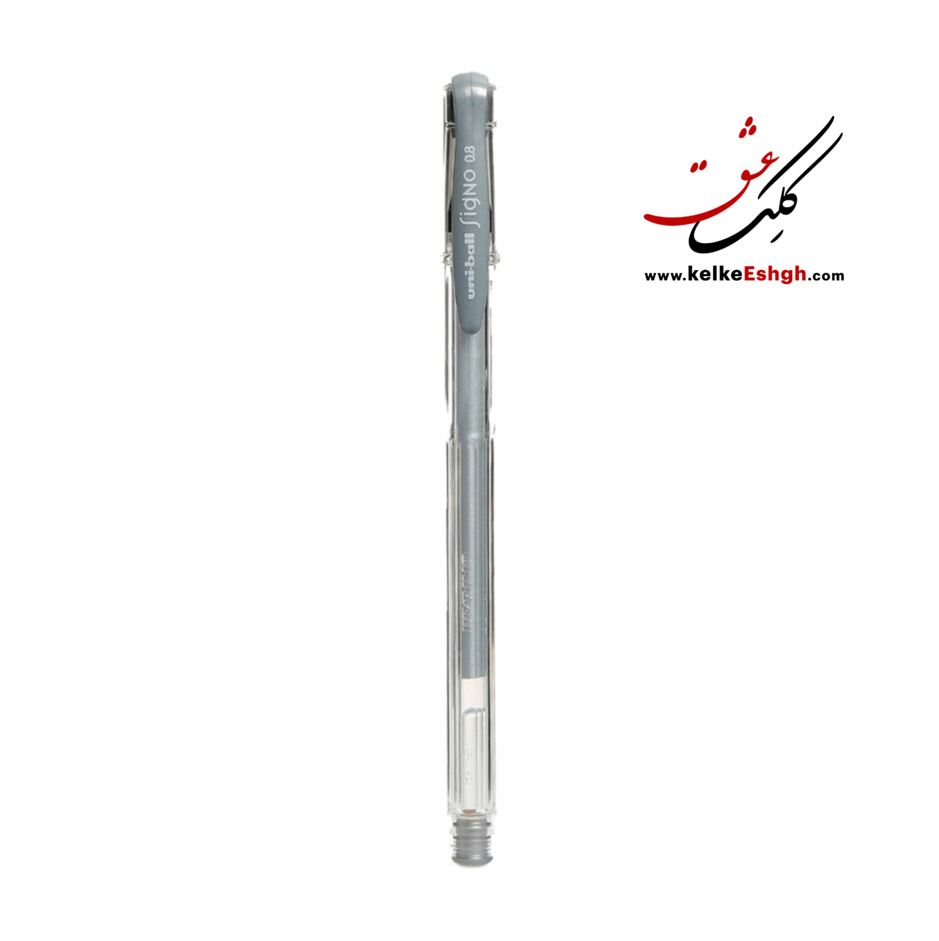 روان‌نویس ژله ‏ای یونی‏ بال نقره ای مدل سیگنو سایز 0.8mm